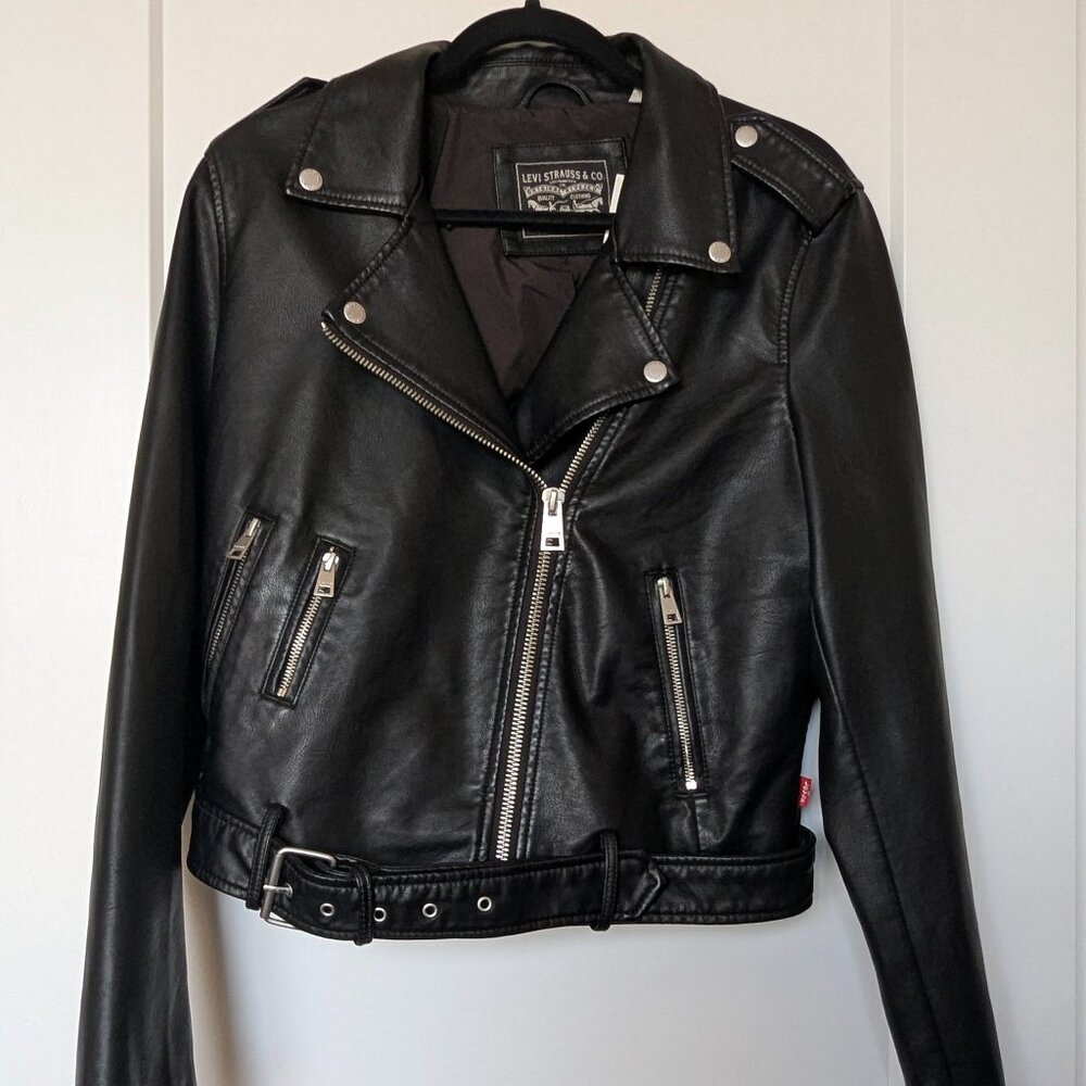 🖤 Levi Strauss & Co Faux Leather Moto Jacket – Size L (NWT) 🖤